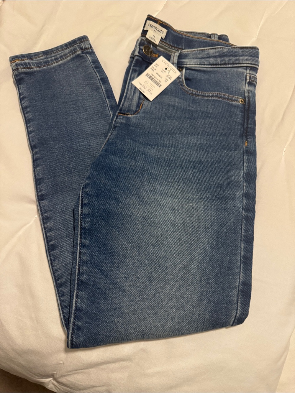Girls Crewcuts Skinny Jeans in Mid Blue Wash